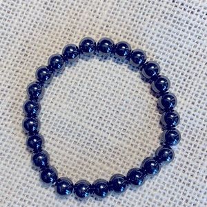 Hematite black beaded bracelet